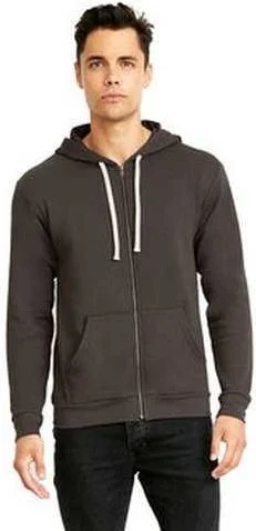 Super Bargain Next Level 9602 Unisex Santa Cruz Full-Zip Hooded Sweatshirt - Heavy Metal