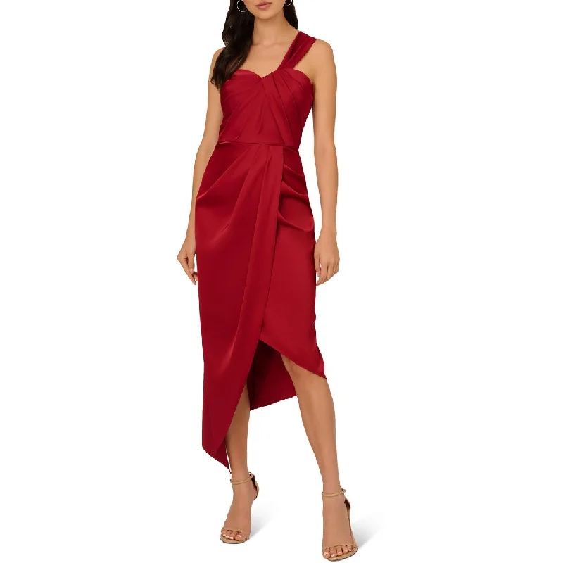 Discount Deals Womens Handkerchief Hem One Shoulder Evening Dress