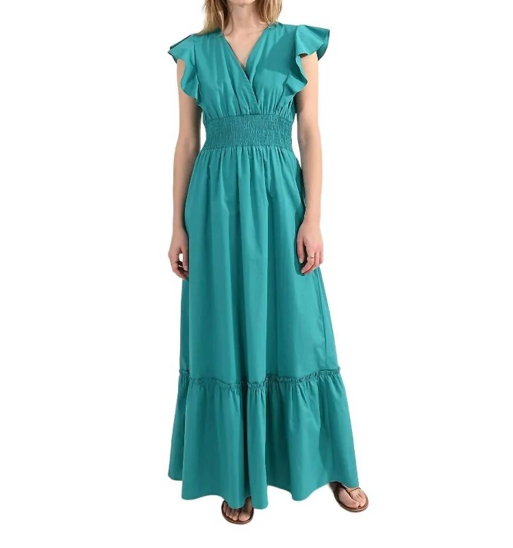 Deep Discounts Heloise Maxi Dress In Emerald