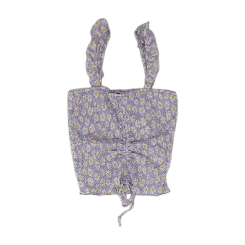 Sale Event Lavender Floral Cropped Tank