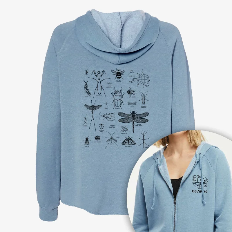 Best Bargains Chart of Arthropods/Insects - Women's Cali Wave Zip-Up Sweatshirt
