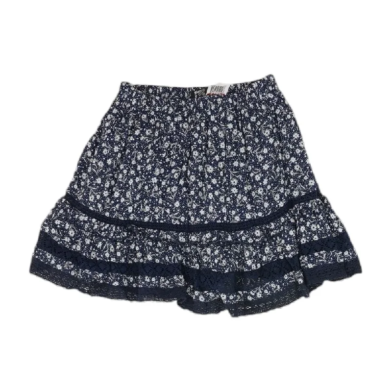 Lowest Price Blue Floral Mini Skirt
