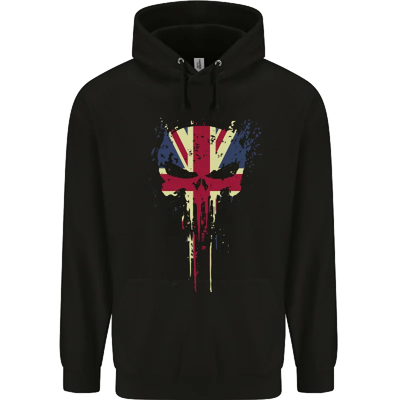 Special Savings Union Jack Skull Gym St Georges Day Mens 80% Cotton Hoodie