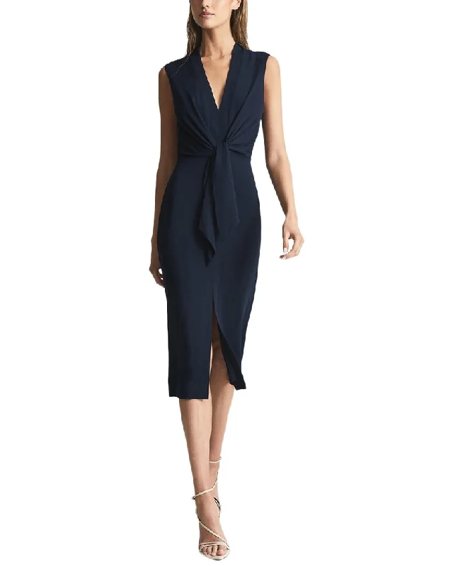 New Markdowns Reiss Stevie Tie Waist Midi Dress