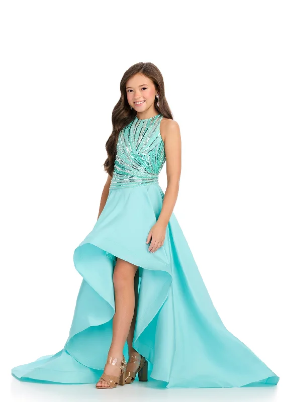 Today’s Special Ashley Lauren Kids 8288 Girls Beaded Sequin High Low Dress Pageant Taffeta Formal Wear