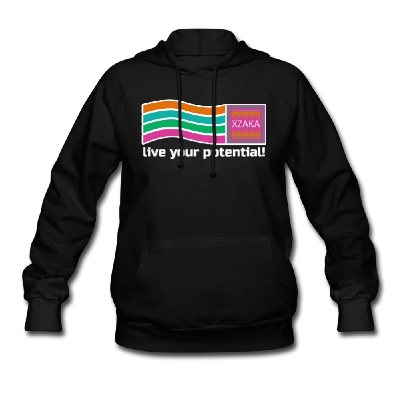 Mega Deal XZAKA Women "Live Your Potential" Motivational Hoodie - W1294