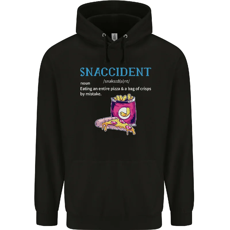 Hurry In Snaccident Funny Food Pizza Diet Gym Fat Mens 80% Cotton Hoodie