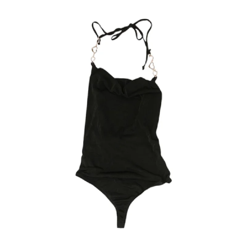 Deal Mania Black Solid Sleeveless Blouse