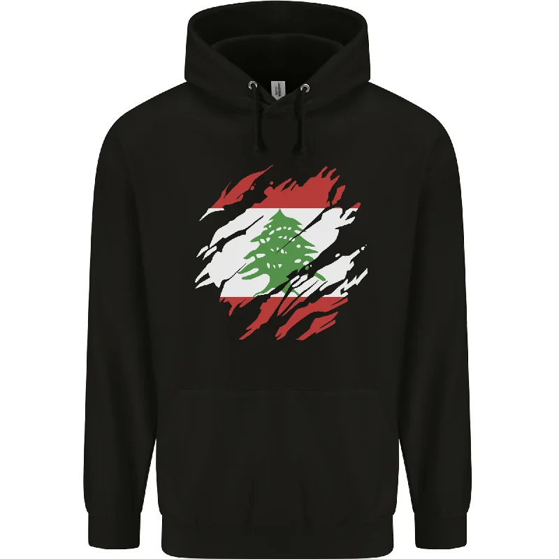 Extra Discounts Torn Lebanon Flag Lebanese Day Football Mens 80% Cotton Hoodie