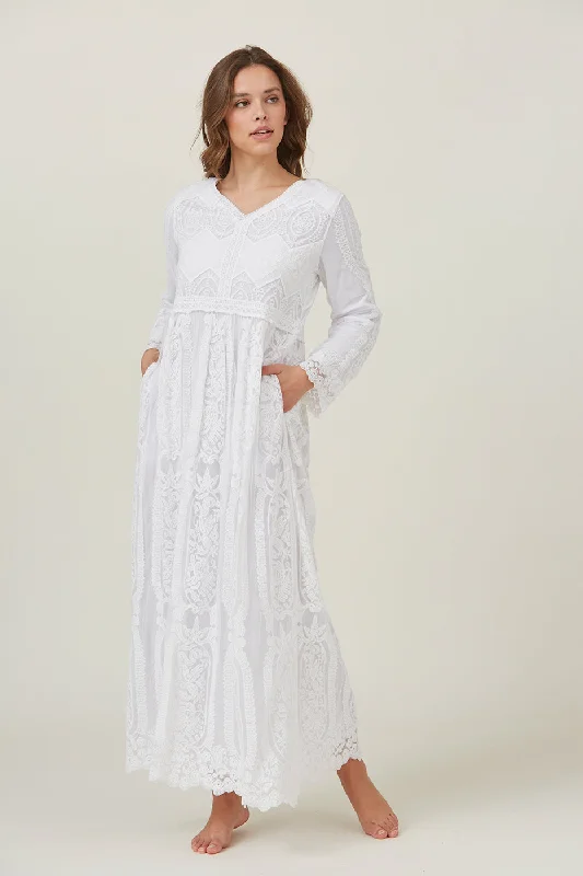 Act Now KariAnn White Temple Dress / Simple Wedding Dress