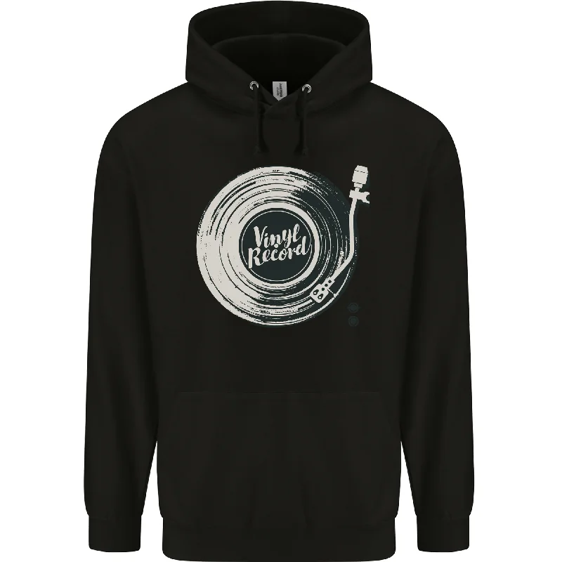Price Cut Vinyl Record Music Turntable DJ Mens 80% Cotton Hoodie