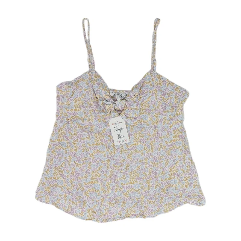 Unbeatable Prices White Floral Cropped Tank