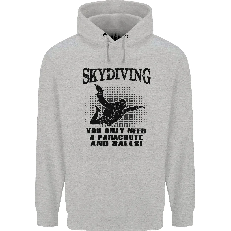 Mega Sale Skydiving Parachute & Balls Skydiver Funny Mens 80% Cotton Hoodie