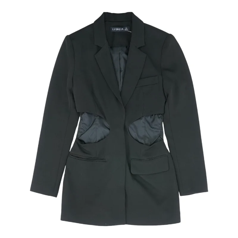 Stock Clearance Black Solid Blazer