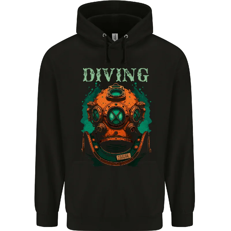 Early Bird Discount Retro Dive Helmet Scuba Diving Diver Bonnet Mens 80% Cotton Hoodie
