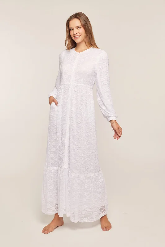 TIME-Limited Offer Georgia Zip-Up Lace Temple Dress / Simple Wedding Dress - PLUS SIZE