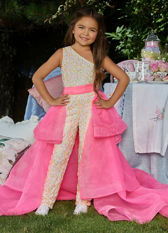 Incredible Offers Ashley Lauren Kids 8065 Size 6, 8 Royal Tiered Organza Overskirt Girls Pageant Wear Fun Fashion
