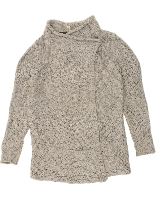 Super Savings WHITE STUFF Womens Cardigan Sweater UK 12 Medium Grey Flecked Acrylic