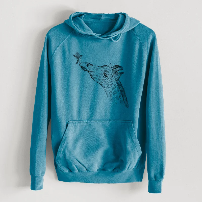 New Markdowns Northern Giraffe - Giraffa camelopardalis  - Mid-Weight Unisex Vintage 100% Cotton Hoodie