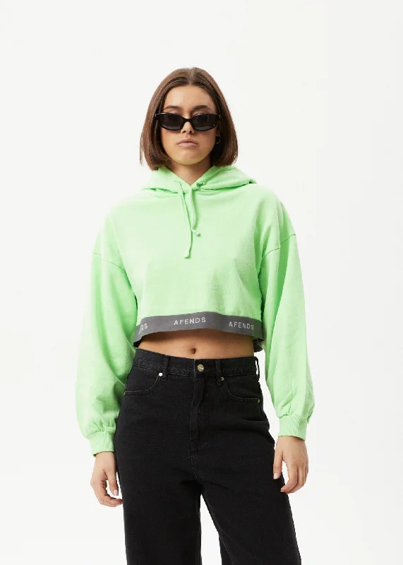 Exclusive Online Offer AFENDS Womens Homebase - Cropped Hoodie - Lime Green