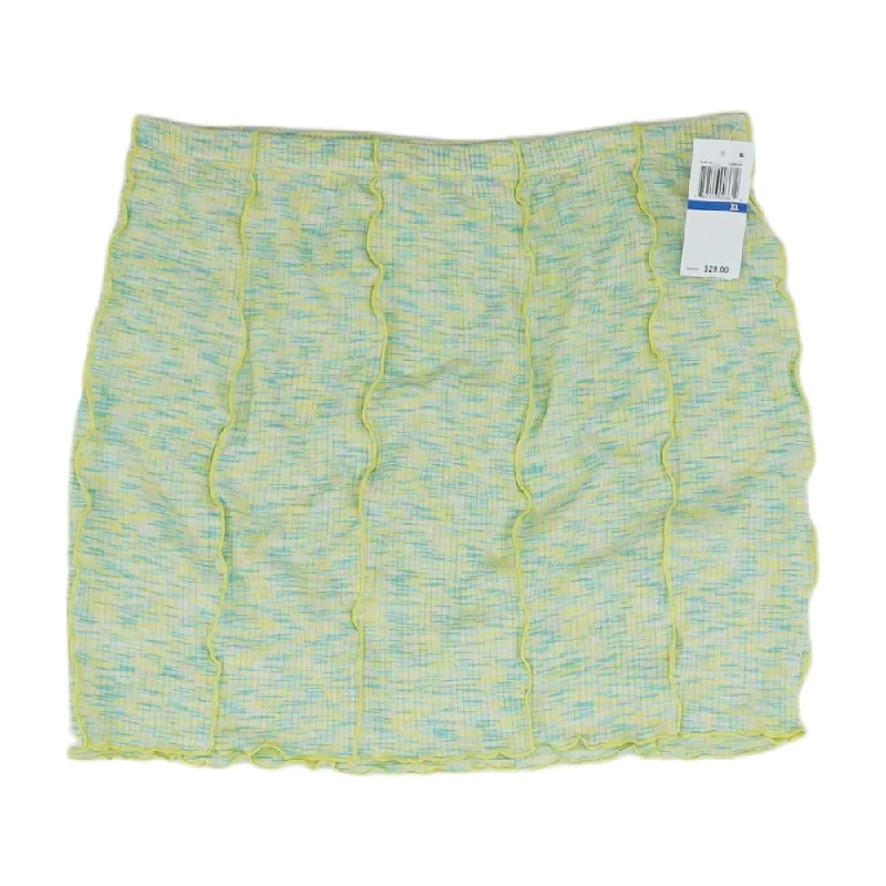 Extra Savings Green Misc Mini Skirt