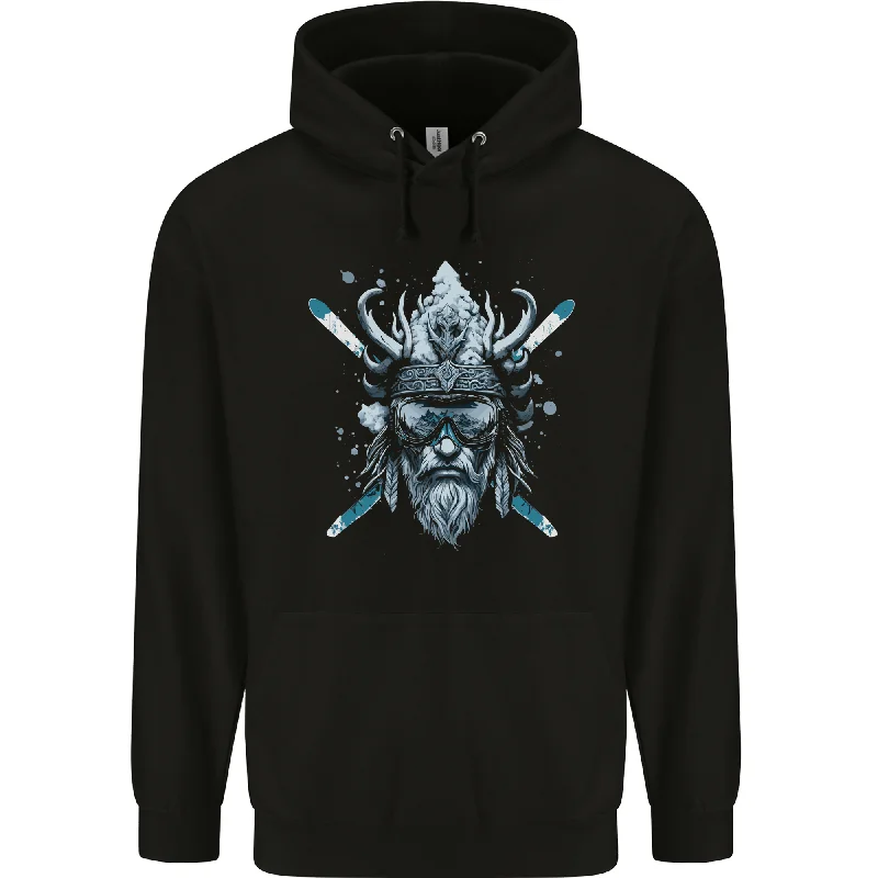Deal Alert Skiing Viking Ski Mens 80% Cotton Hoodie