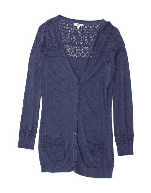 Extra Discounts FAT FACE Womens Longline Cardigan Sweater UK 8 Small  Blue Cotton