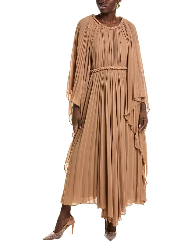 Weekend Deal Beulah Pleated Midi Caftan Dress