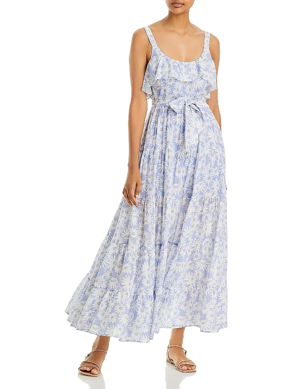 New Deals Tevin Womens Floral Print Long Maxi Dress