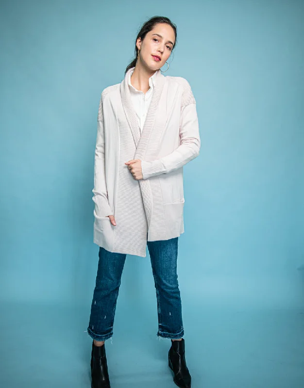 While Supplies Last Coatigan with Pleated Shoulders in Lunar