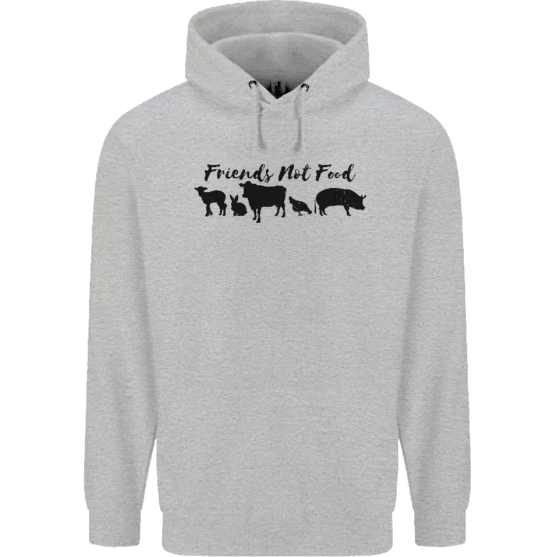Mega Sale Vegetarian Animals Friends Not Food Vegan Mens 80% Cotton Hoodie
