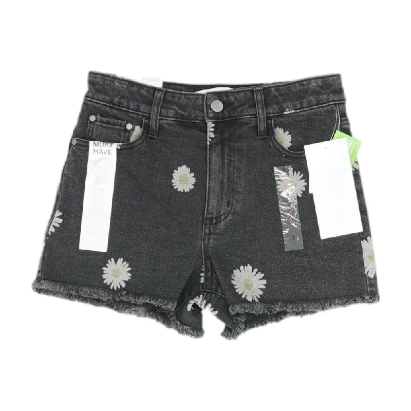 Today’s Special Black Floral Denim Shorts