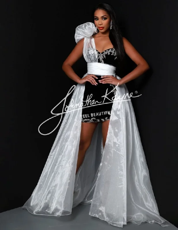 Get It Before It’s Gone Johnathan Kayne Overskirt 2 Size 8 White One Shoulder Ruffle Pageant Overskirt Organza Formal Accessory