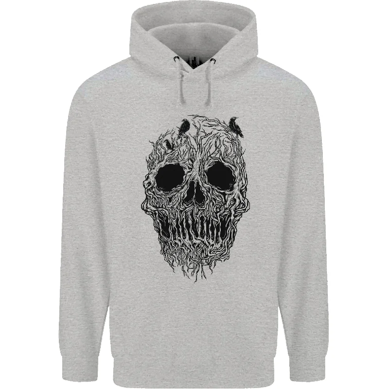 Weekend Flash Sale Tree Skull Mens 80% Cotton Hoodie