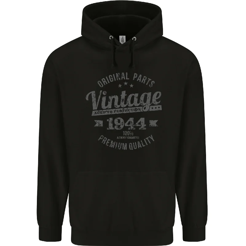 Low Prices Vintage Year 80th Birthday 1944 Mens 80% Cotton Hoodie Black