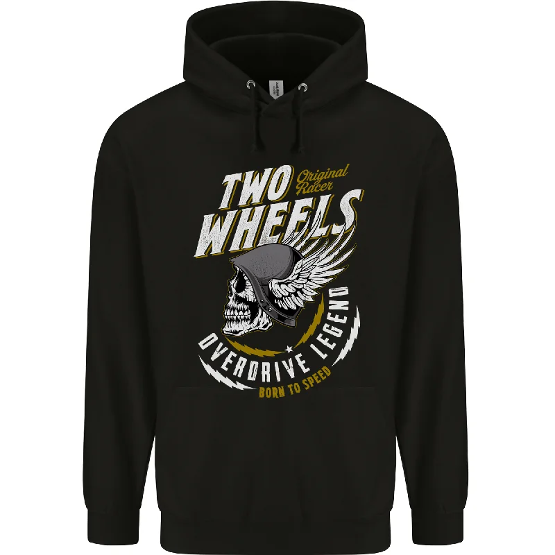Massive Deals Two Wheels Motorcycle Motorbike Biker Mens 80% Cotton Hoodie