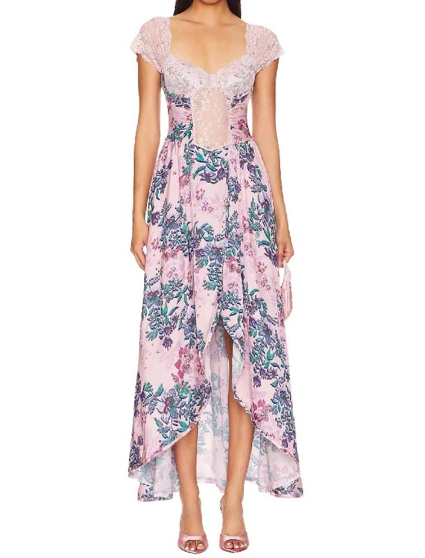 Early Access Bad For You Maxi Dress In Dusty Rose Combo