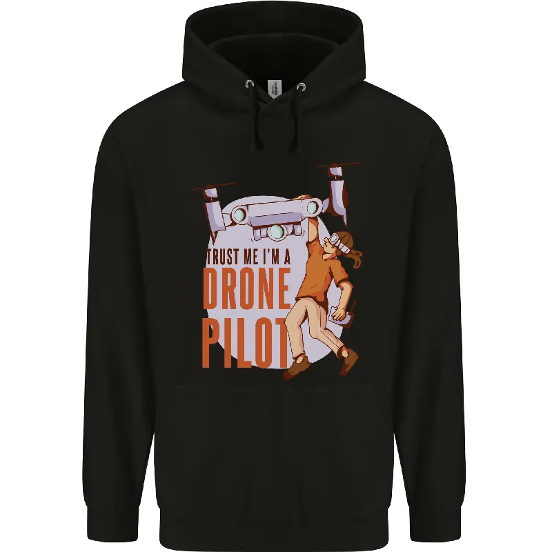Deal Mania Trust Me I'm a Drone Pilot Mens 80% Cotton Hoodie