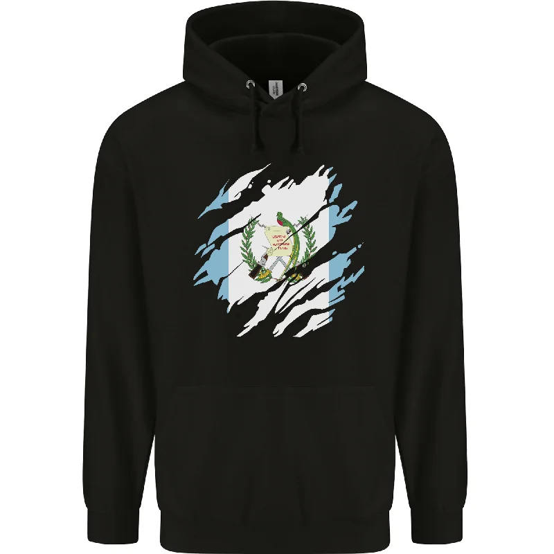 Super Sale Torn Guatemala Flag Guatemalan Day Football Mens 80% Cotton Hoodie