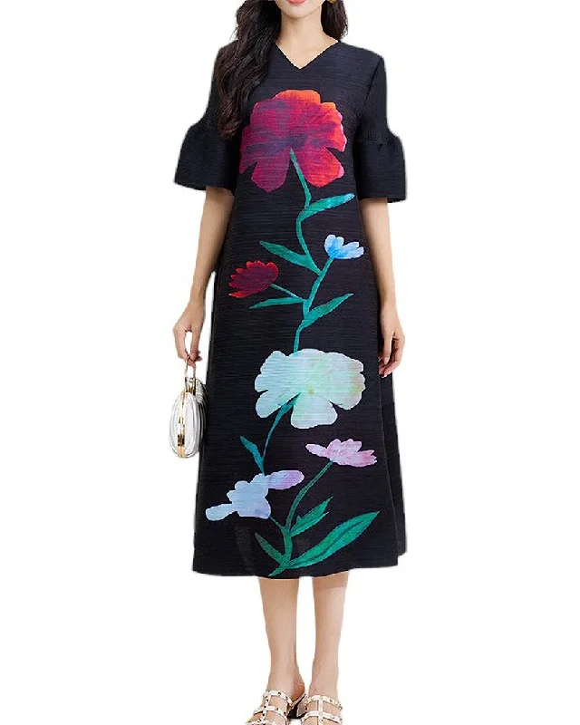 Overstock Adele Berto Midi Dress