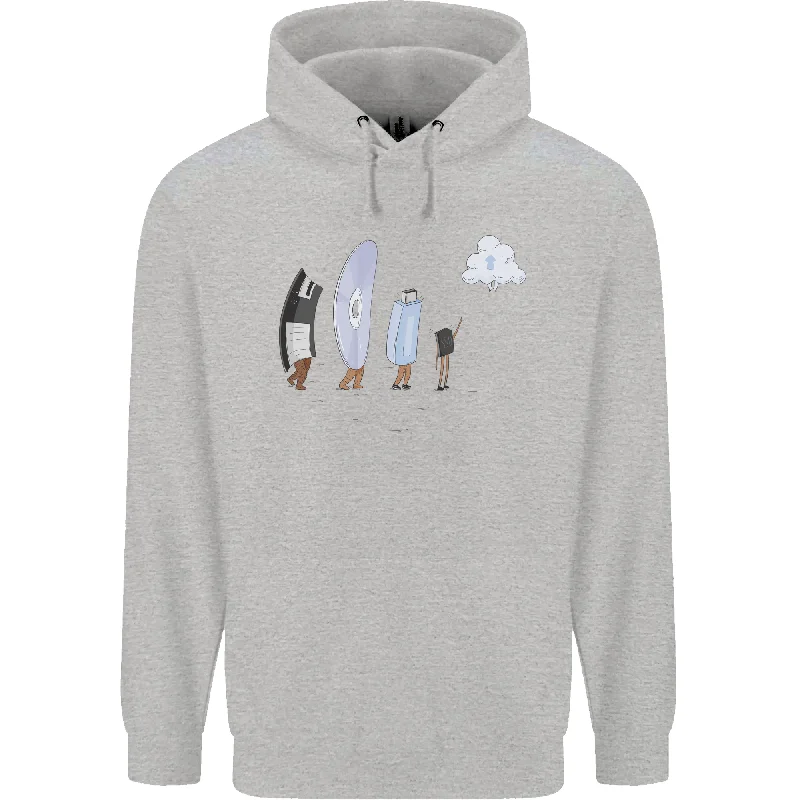 Members Only Retro Data Storage Funny Geek Nerd CD PC Mens 80% Cotton Hoodie