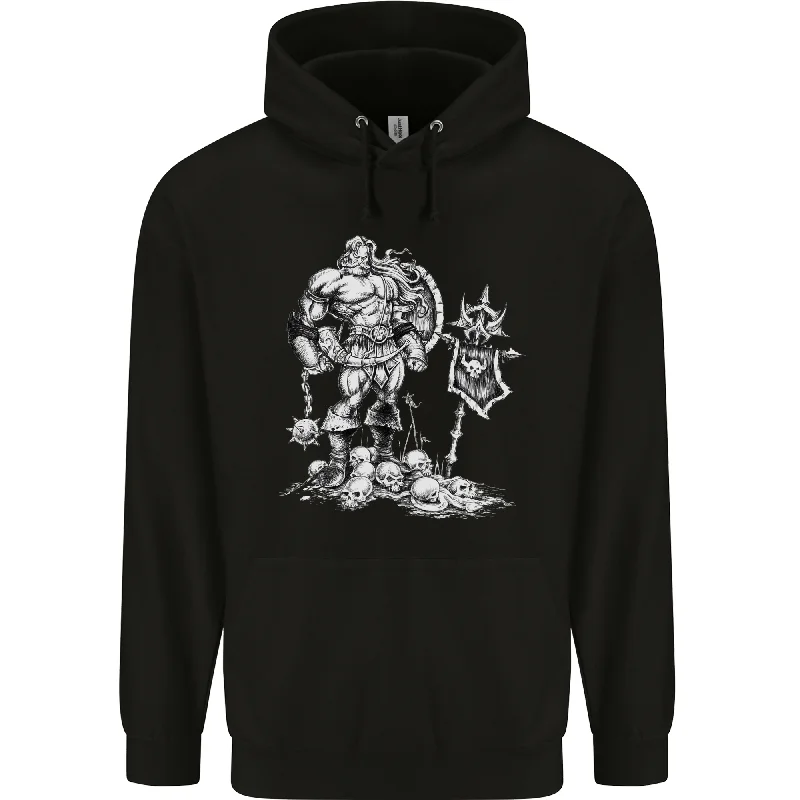 Bargain Prices Viking Warrior Skull Thor Odin Valhalla MMA Mens 80% Cotton Hoodie