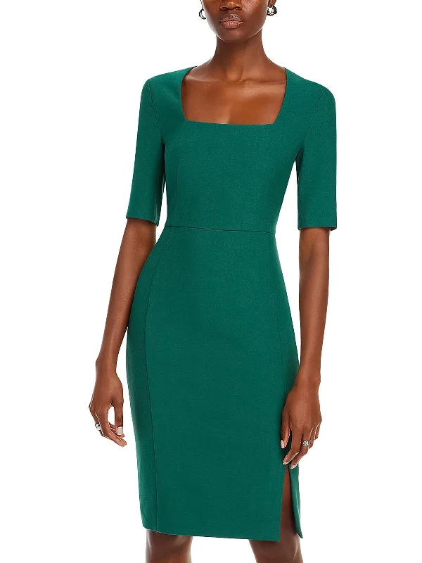 Savings Galore Doneba Womens Side Slit Midi Sheath Dress