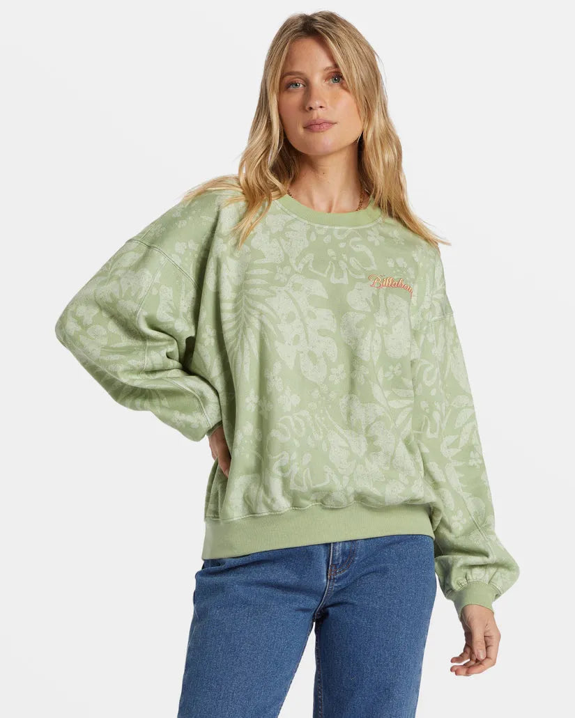 Weekend Deal Billabong Womens Sweatshirt Off Tropic Kendall Pullover