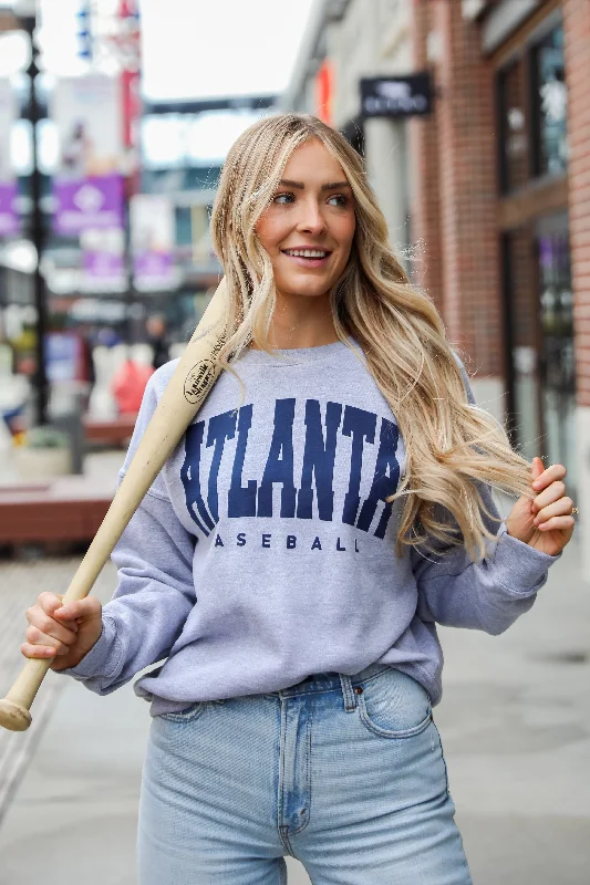 Final Markdown Heather Grey Atlanta Baseball Sweatshirt