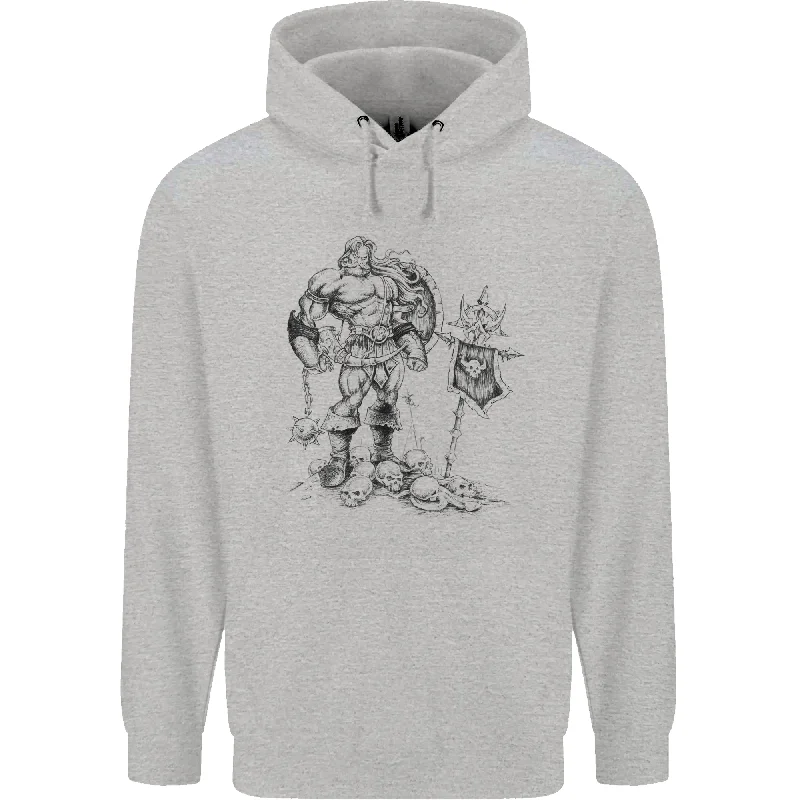 Best Bargains Viking Warrior Skull Thor Odin Valhalla MMA Mens 80% Cotton Hoodie