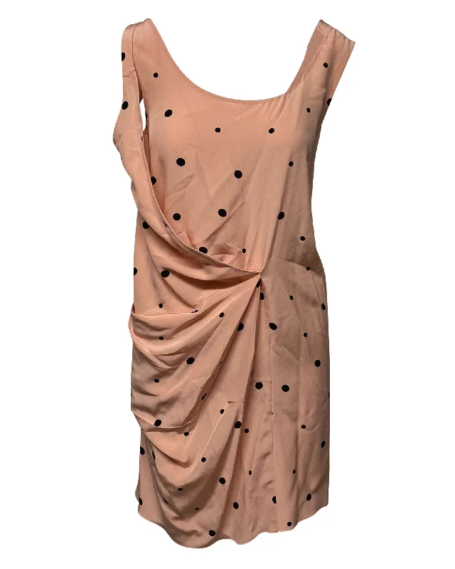 New Arrival Marni Polka Dot Dress in Pink Silk